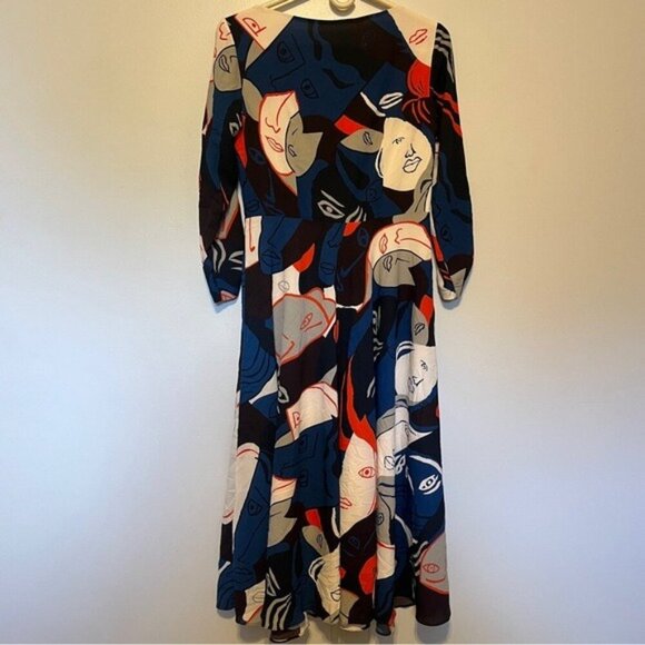 STYLEWE Susongeth Abstract Print Midi Dress Size Medium - Picture 3 of 5